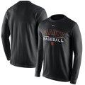 Wholesale Cheap San Francisco Giants Nike Practice Long Sleeve T-Shirt Black