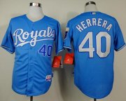 Wholesale Cheap Royals #40 Kelvin Herrera Light Blue Alternate Cool Base Stitched MLB Jersey