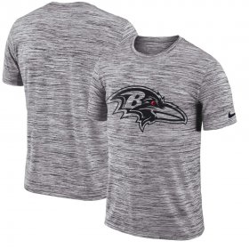 Wholesale Cheap Baltimore Ravens Nike Sideline Legend Velocity Travel Performance T-Shirt Heathered Black