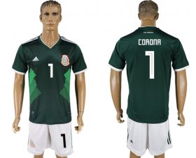 Wholesale Cheap Mexico #1 Corona Green Home Soccer Country Jersey