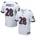 Wholesale Cheap Nike Ravens #28 Anthony Averett White Men's Stitched NFL New Elite Jersey