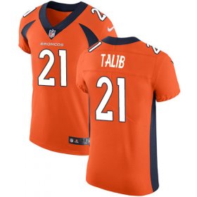 Wholesale Cheap Nike Broncos #21 Aqib Talib Orange Team Color Men\'s Stitched NFL Vapor Untouchable Elite Jersey