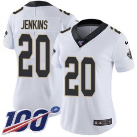 Wholesale Cheap Nike Saints #20 Janoris Jenkins White Women\'s Stitched NFL 100th Season Vapor Untouchable Limited Jersey