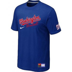 Wholesale Cheap MLB Washington Nationals Blue Nike Short Sleeve Practice T-Shirt
