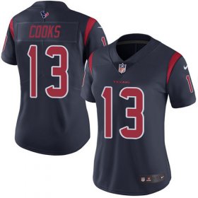 Wholesale Cheap Nike Texans #13 Brandin Cooks Navy Blue Women\'s Stitched NFL Limited Rush Jersey