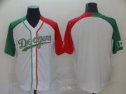 Wholesale Cheap Dodgers Blank White Red/Green Split Cool Base Stitched MLB Jersey