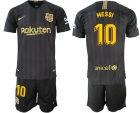 Wholesale Cheap Barcelona #10 Messi Black Soccer Club Jersey
