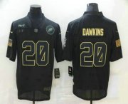 Wholesale Cheap Men's Philadelphia Eagles #20 Brian Dawkins Black 2020 Salute To Service Stitched NFL Nike Limited Jersey