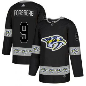Wholesale Cheap Adidas Predators #9 Filip Forsberg Black Authentic Team Logo Fashion Stitched NHL Jersey