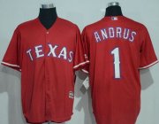Wholesale Cheap Rangers #1 Elvis Andrus Red New Cool Base Stitched MLB Jersey