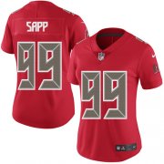 Wholesale Cheap Nike Buccaneers #99 Warren Sapp Red Women's Stitched NFL Limited Rush Jersey