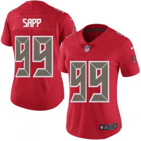 Wholesale Cheap Nike Buccaneers #99 Warren Sapp Red Women\'s Stitched NFL Limited Rush Jersey