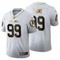 Wholesale Cheap Men Washington Redskins Football Team #99 Chase Young White Golden Limited Jersey