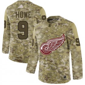 Wholesale Cheap Adidas Red Wings #9 Gordie Howe Camo Authentic Stitched NHL Jersey