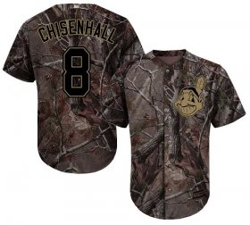 Wholesale Cheap Indians #8 Lonnie Chisenhall Camo Realtree Collection Cool Base Stitched MLB Jersey
