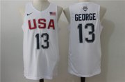 Wholesale Cheap 2016 Olympics Team USA Men's #13 Paul George White Revolution 30 Swingman Basketball Jersey