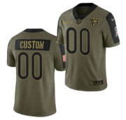 Wholesale Cheap Men's Olive Chicago Bears ACTIVE PLAYER Custom 2021 Salute To Service Limited Stitched Jersey