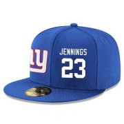 Wholesale Cheap New York Giants #23 Rashad Jennings Snapback Cap NFL Player Royal Blue with White Number Stitched Hat