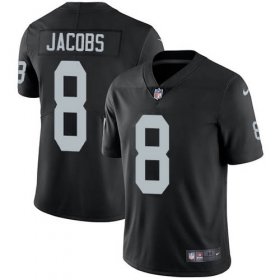Wholesale Cheap Nike Raiders #8 Josh Jacobs Black Team Color Men\'s Stitched NFL Vapor Untouchable Limited Jersey
