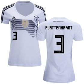 Wholesale Cheap Women\'s Germany #3 Plattenhardt White Home Soccer Country Jersey