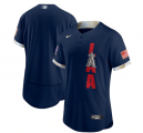 Wholesale Cheap Men's Los Angeles Angels Blank 2021 Navy All-Star Flex Base Stitched MLB Jersey