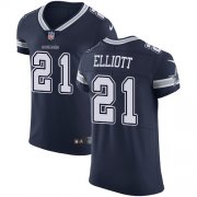Wholesale Cheap Nike Cowboys #21 Ezekiel Elliott Navy Blue Team Color Men's Stitched NFL Vapor Untouchable Elite Jersey