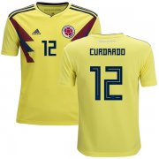 Wholesale Cheap Colombia #12 Cuadrado Home Kid Soccer Country Jersey