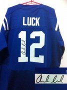 Wholesale Cheap Nike Colts #12 Andrew Luck Royal Blue Team Color Men's Stitched NFL Elite Autographed Jersey