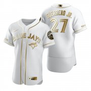 Wholesale Cheap Toronto Blue Jays #27 Vladimir Guerrero Jr. White Nike Men's Authentic Golden Edition MLB Jersey
