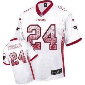Wholesale Cheap Nike Falcons #24 Devonta Freeman White Men\'s Stitched NFL Elite Drift Fashion Jersey