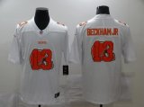 Wholesale Cheap Men's Cleveland Browns #13 Odell Beckham Jr White 2020 Shadow Logo Vapor Untouchable Stitched NFL Nike Limited Jersey