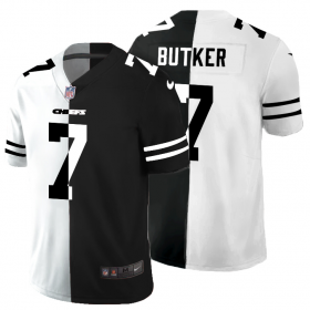 Cheap Kansas City Chiefs #7 Harrison Butker Men\'s Black V White Peace Split Nike Vapor Untouchable Limited NFL Jersey