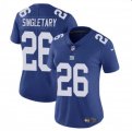 Cheap Women's New York Giants #26 Devin Singletary Blue Vapor Stitched Jersey(Run Small)