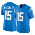 Cheap Men's Los Angeles Chargers #15 Ladd McConkey Light Blue 2024 F.U.S.E Draft Vapor Limited Football Stitched Jersey