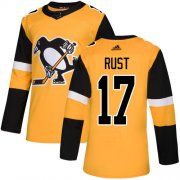 Wholesale Cheap Adidas Penguins #17 Bryan Rust Gold Alternate Authentic Stitched NHL Jersey