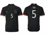 Wholesale Cheap Men 2020-2021 European Cup Germany away aaa version black 5 Adidas Soccer Jersey