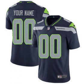 Wholesale Cheap Nike Seattle Seahawks Customized Steel Blue Team Color Stitched Vapor Untouchable Limited Men\'s NFL Jersey