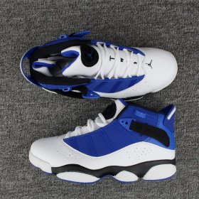 Wholesale Cheap Air Jordan 6 Rings Shoes French Blue/White-Black