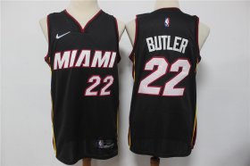 Wholesale Cheap Men\'s Miami Heat #22 Jimmy Butler Black 75th Anniversary Diamond 2021 Stitched Jersey