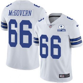 Wholesale Cheap Nike Cowboys #66 Connor McGovern White Men\'s Stitched With Established In 1960 Patch NFL Vapor Untouchable Limited Jersey