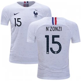 Wholesale Cheap France #15 N\'Zonzi Away Kid Soccer Country Jersey