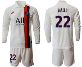 Wholesale Cheap Paris Saint-Germain #22 Diallo Away Long Sleeves Soccer Club Jersey