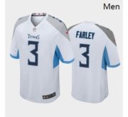 Wholesale Cheap Men Tennessee Titans #3 Caleb Farley White Blue 2021 Draft Jersey