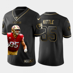 Cheap San Francisco 49ers #85 George Kittle Nike Team Hero 1 Vapor Limited NFL 100 Jersey Black Golden