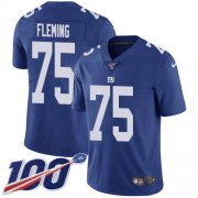 Wholesale Cheap Nike Giants #75 Cameron Fleming Royal Blue Team Color Men's Stitched NFL 100th Season Vapor Untouchable Limited Jersey