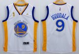 Wholesale Cheap Men's Golden State Warriors #9 Andre Iguodala White 2015 Championship Patch Jersey