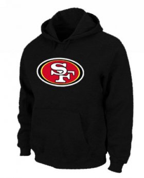 Wholesale Cheap San Francisco 49ers Logo Pullover Hoodie Black
