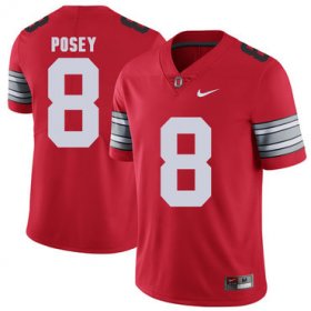 Wholesale Cheap Ohio State Buckeyes 8 DeVier Posey Red 2018 Spring Game College Football Limited Jersey