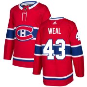 Wholesale Cheap Adidas Canadiens #43 Jordan Weal Red Home Authentic Stitched NHL Jersey