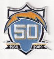Wholesale Cheap Stitched Los Angeles Chargers 50th Anniversary Jersey Patch